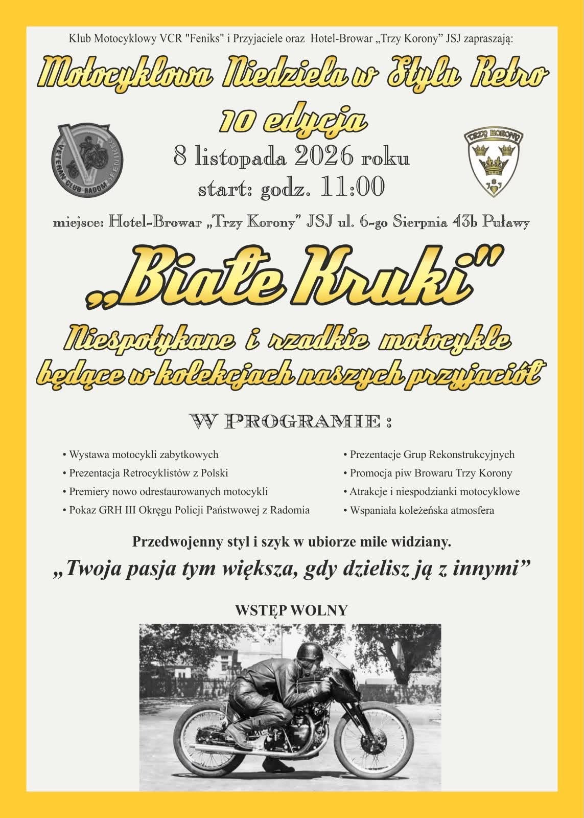 10 Motocyklowa Niedziela w Stylu Retro - Puławy 2026